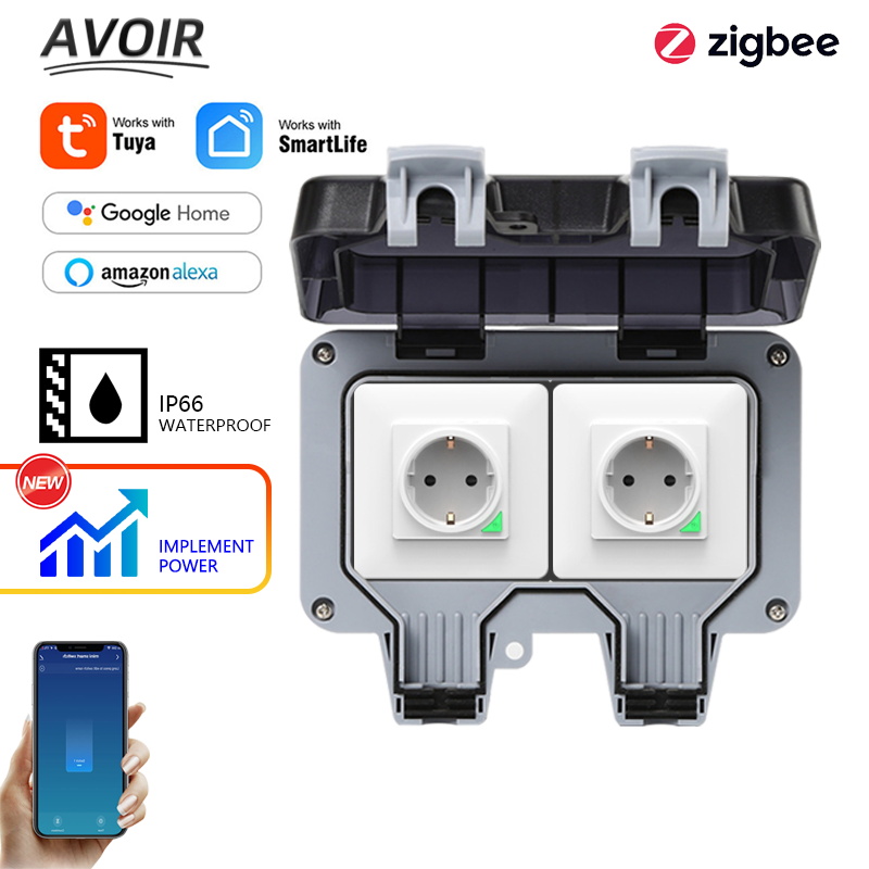 Outdoor Usb Power Outlet - Avoir Tuya Zigbee المقابس الكهربائية IP66