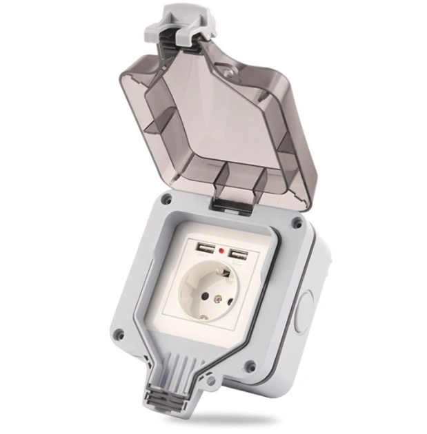 Outdoor Usb Power Outlet - مقبس كهربائي خارجي مقاوم للماء بمعيار