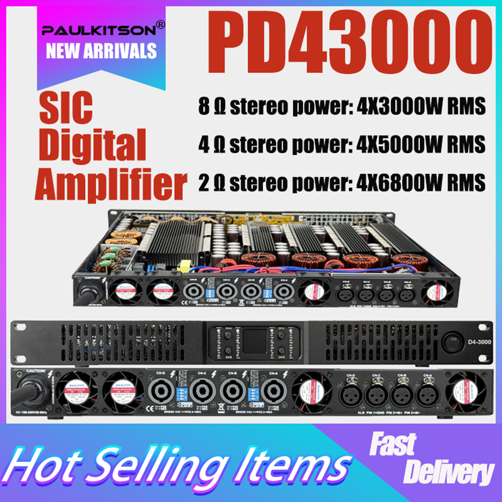 Outdoor Power Amplifier - Paulkitson PD43000 4x3000 واط 8Ω المهنية