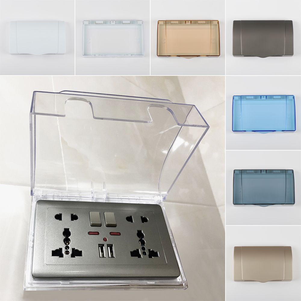 Outdoor Power Outlet Cover - صندوق حماية بلاستيكي للمفاتيح، غطاء مزدوج