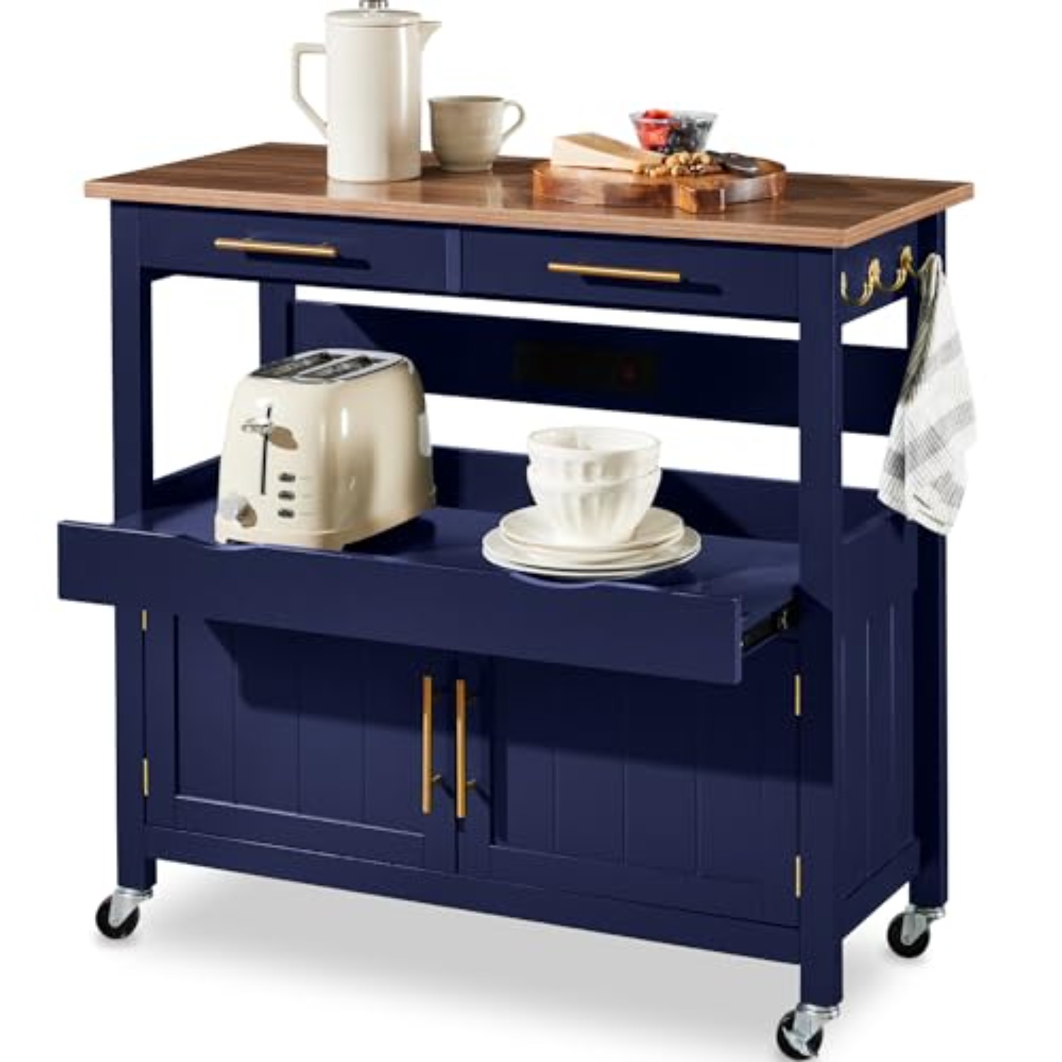 Outdoor Kitchen Power Outlet - عربة مطبخ كبيرة بعجلات مقاس 36