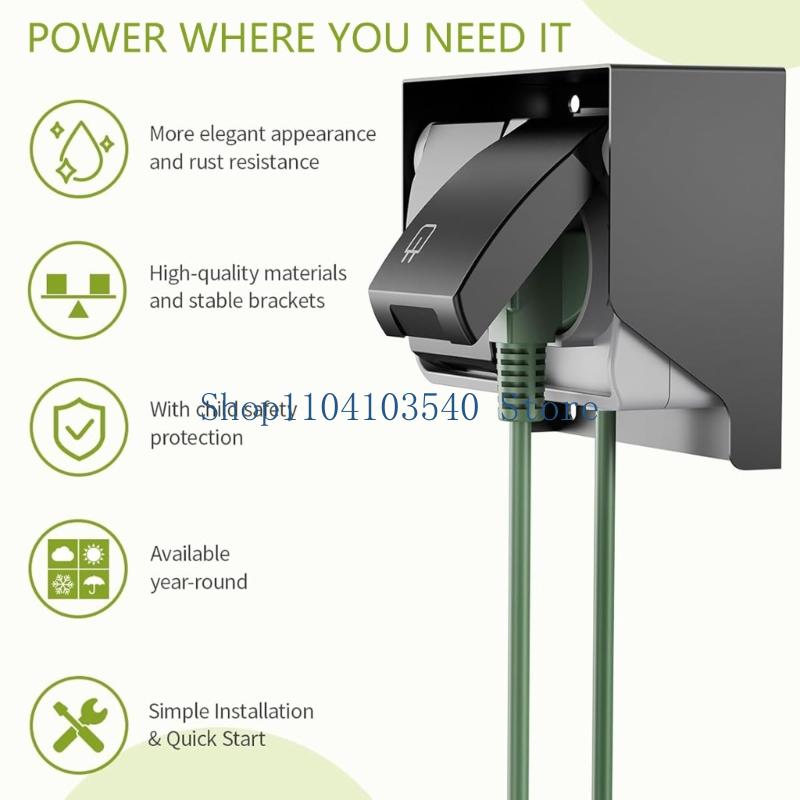02DC Outlet Outlet Outlet Sock - مراجعة Outdoor Power Outlet Cover وسعره