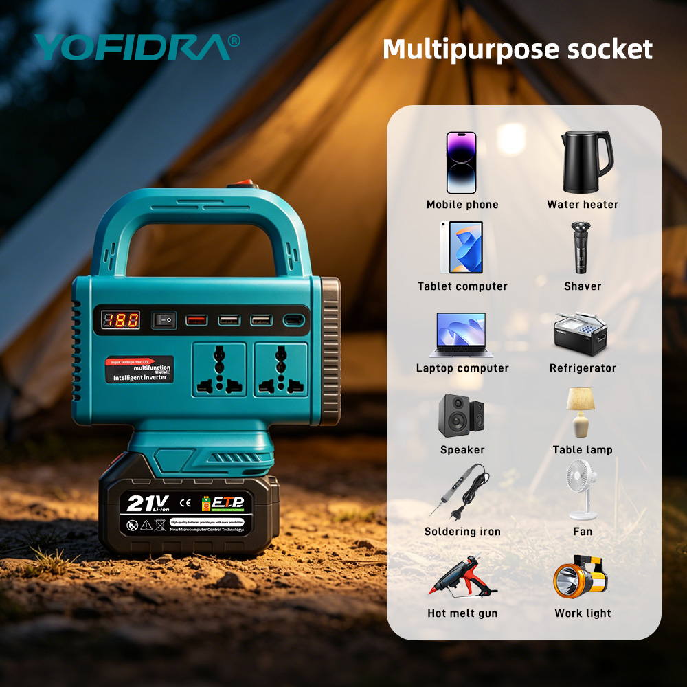 محول طاقة محمول YOFIDRA 220 فو - مراجعة Outdoor Usb Power Outlet وسعره