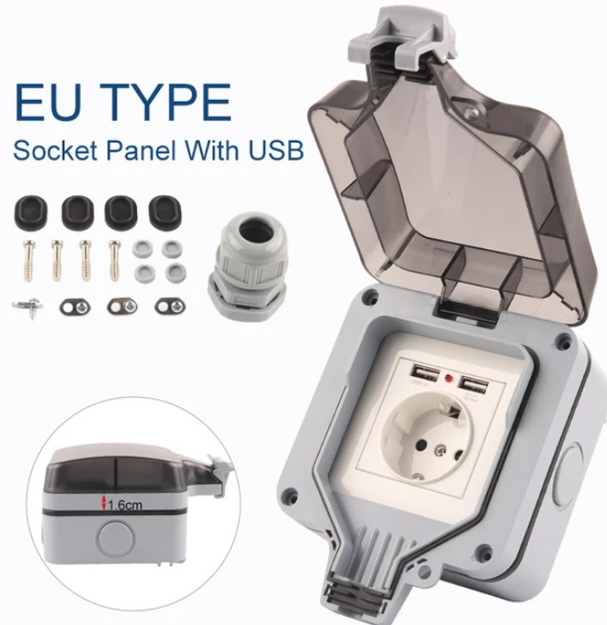 مقبس كهربائي خارجي مقاوم للماء - مراجعة Outdoor Usb Power Outlet وسعره