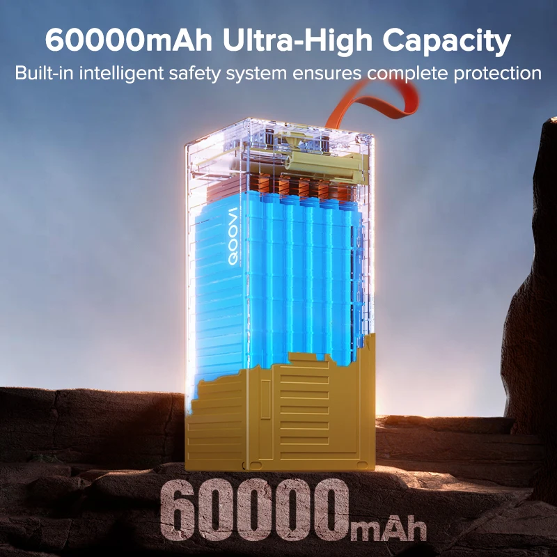 QOOVI 60000mAh قوة البنك 22.5W - مراجعة Outdoor Usb Power Outlet وسعره